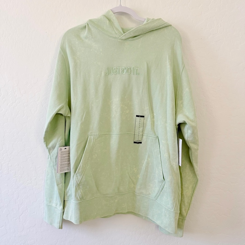Nike Mint Green Embroidered Logo Hoodie